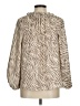 Blu Pepper 100% Polyester Animal Print Tan Long Sleeve Blouse Size M - photo 2