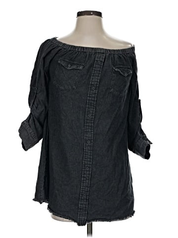 Paper Crane 3/4 Sleeve Button-Down Shirt (view 1)