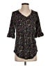 Unbranded Black 3/4 Sleeve Blouse Size S - photo 1