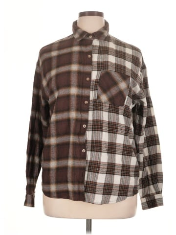 Just Polly Long Sleeve Button-Down Shirt (view 1)
