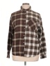 Just Polly Brown Long Sleeve Button-Down Shirt Size XL - photo 1