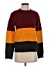 Shein 100% Acrylic Color Block Burgundy Pullover Sweater Size 4 - photo 1
