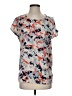 Gap 100% Polyester Gray Short Sleeve Blouse Size XS - photo 1