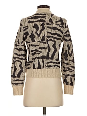Madewell V-Neck Cardigan in Abstract Animal (view 2)
