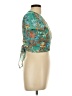 Shein Teal Short Sleeve Blouse Size L - photo 4