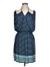 Max Studio Print Blue Casual Dress Size L - photo 1