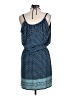 Max Studio Print Blue Casual Dress Size L - photo 2