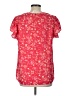 DR2 100% Polyester Red Short Sleeve Blouse Size L - photo 2