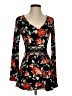 Xhilaration Floral Black Cocktail Dress Size S - photo 1