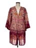 Soft Surroundings 100% Modal Multi Color Burgundy Kimono Size M - photo 1