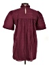 Evy's Tree 100% Cotton Burgundy Short Sleeve Blouse Size S - photo 2