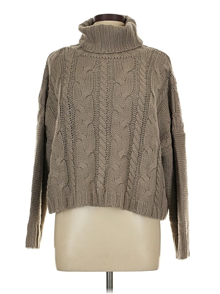 Pre-owned Love Tree Turtleneck Sweater In Tan