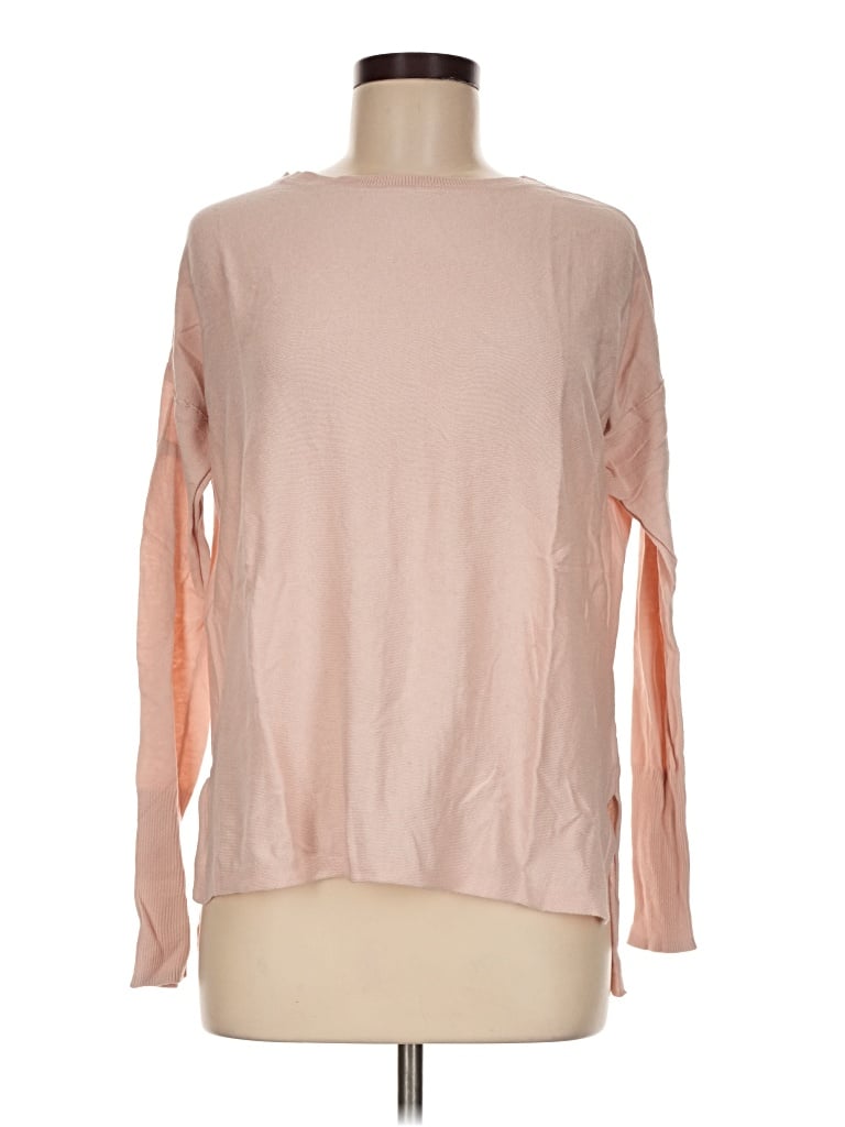 Pre-owned Old Navy Long Sleeve Top Pink Crew Neck Tops