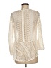 Blue Tassel Ivory Long Sleeve Blouse Size M - photo 2