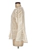 Blue Tassel Ivory Long Sleeve Blouse Size M - photo 5