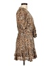 Olivaceous Animal Print Brown Cocktail Dress Size M - photo 4