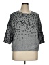 Simply Vera Vera Wang Animal Print Gray Pullover Sweater Size XL (petite) - photo 1