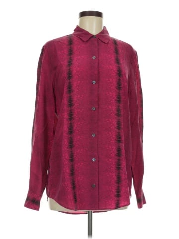 Equipment Long Sleeve Silk Top (view 1)