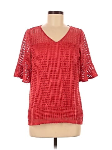 NY Collection Short Sleeve Blouse (view 1)