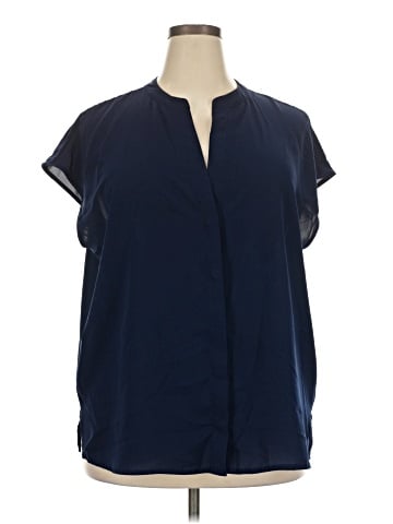 ELOQUII Short Sleeve Blouse (view 1)