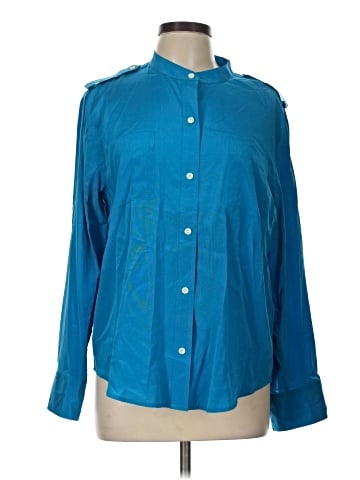 Donna Karan New York Long Sleeve Silk Top (view 1)