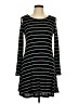AGB Stripes Black Casual Dress Size L - photo 1