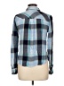 SO 100% Rayon Plaid Blue Long Sleeve Button-Down Shirt Size L - photo 2