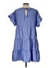 Nine West 100% Polyester Blue Casual Dress Size L - photo 2