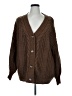 Shein 100% Acrylic Brown Cardigan Size XL - photo 1