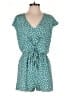 GiGio 100% Rayon Hearts Teal Romper Size S - photo 1