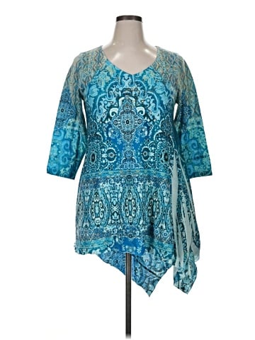 One World 3/4 Sleeve Blouse (view 1)