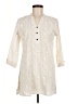 Unbranded Ivory 3/4 Sleeve Button-Down Shirt Size M - photo 1