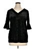 Como Blu Black 3/4 Sleeve T-Shirt Size XL - photo 1