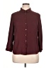 Code 100% Polyester Solid Burgundy 3/4 Sleeve Blouse Size 16 - photo 1