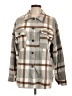 Unbranded 100% Polyester Plaid Gray Coat Size L - photo 1