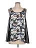 Gap Outlet 100% Polyester Silver Sleeveless Blouse Size L - photo 1