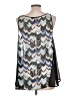 Gap Outlet 100% Polyester Silver Sleeveless Blouse Size L - photo 2