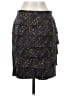 Tory Burch 100% Silk Tweed Black Purple Silk Skirt Size 4 - photo 1
