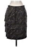 Tory Burch 100% Silk Tweed Black Purple Silk Skirt Size 4 - photo 2