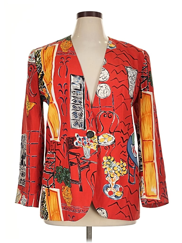 Pre-owned Doncaster Collection Blazer Jacket In Red
