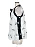 Disney 100% Polyester White Sleeveless Blouse Size M - photo 5