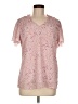 Unbranded 100% Polyester Pink Short Sleeve Blouse Size M - photo 1