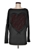 Go Couture Hearts Gray Pullover Sweater Size M - photo 1