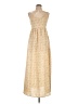 Camellia 100% Polyester Gold Casual Dress Size L - photo 1