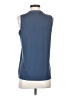 Ann Taylor 100% Polyester Blue Sleeveless Blouse Size S - photo 2
