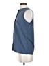 Ann Taylor 100% Polyester Blue Sleeveless Blouse Size S - photo 5