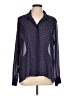 BCBGeneration 100% Polyester Polka Dots Purple Long Sleeve Blouse Size L - photo 1