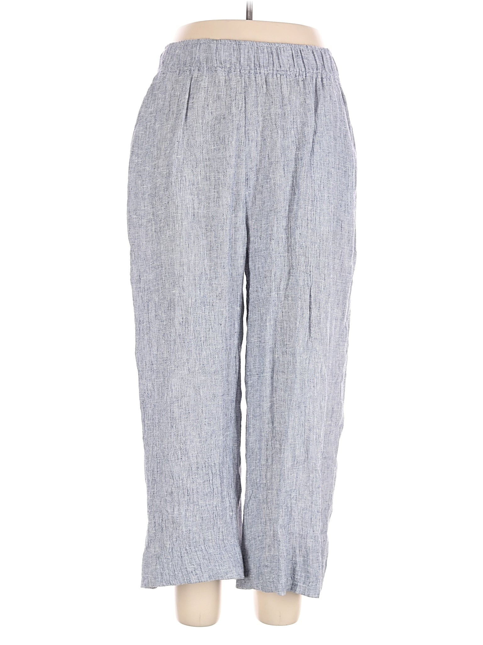 Tahari 100% Linen Chevron-herringbone Gray Linen Pants Size XL - 73% off | ThredUp