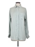 Express 100% Polyester Solid Teal Gray Long Sleeve Blouse Size S - photo 1