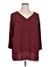 MICHAEL Michael Kors Burgundy 3/4 Sleeve Blouse Size 1X - photo 1